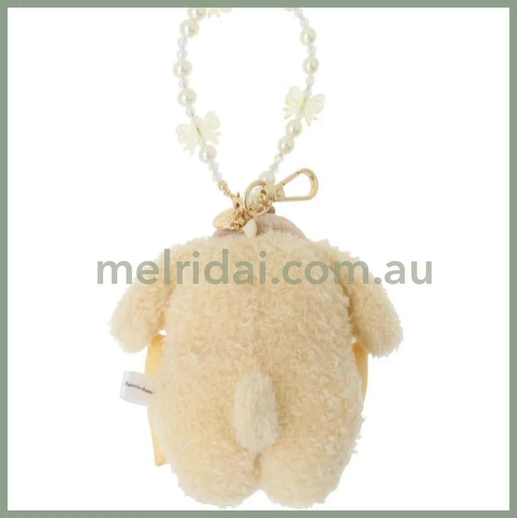 Maison de FLEUR × Sanrio characters | Pompompurin / Pom Pom Purin Mascot Holder Bag Charm Keychain with Pearl Chain 10