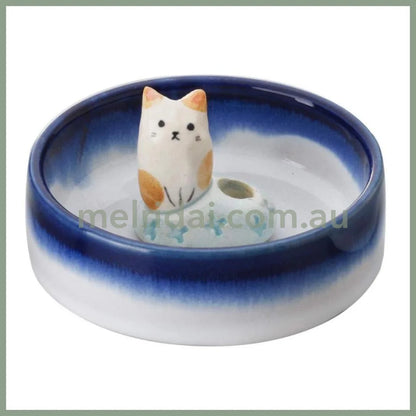 Matsumoto | Cat Incense Holder / Mini Vase 日本 美浓烧 手作陶制香立/迷你花瓶