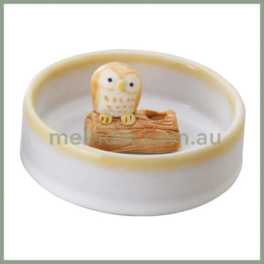 Matsumoto | Owl Incense Holder / Mini Vase 日本 美浓烧 手作陶制香立/迷你花瓶