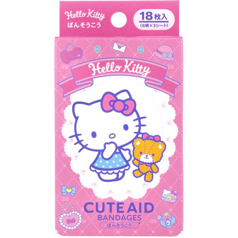 Sanrio | Hello Kitty Aid Bandage 18Pieces 日本三丽鸥 凯蒂猫 急救创可贴/邦迪