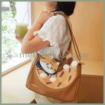 Mewji♡ 2 Way Shoulder Bag Tote (Cat)