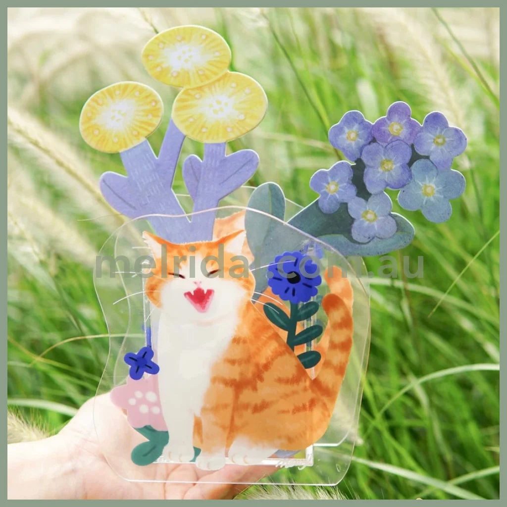 Mewji Cat Acrylic Vase Pen Stand (Og) /