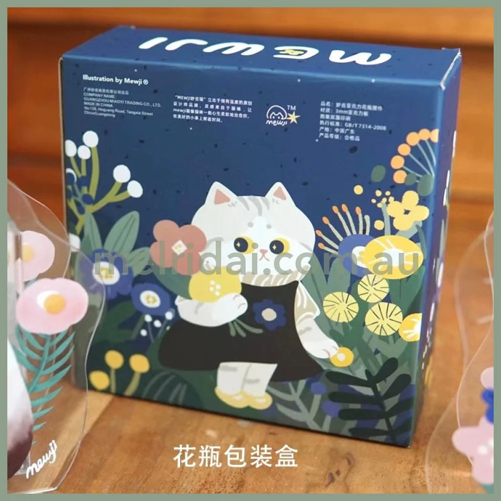 Mewji Cat Acrylic Vase Pen Stand (Og) /
