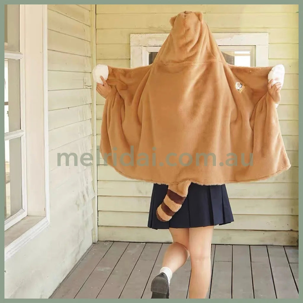 Mewji♡Cat Hoodie Blanket Cape 妙吉猫 毛绒猫咪造型可爱披肩/斗篷/连帽毯子 有暗扣可固定