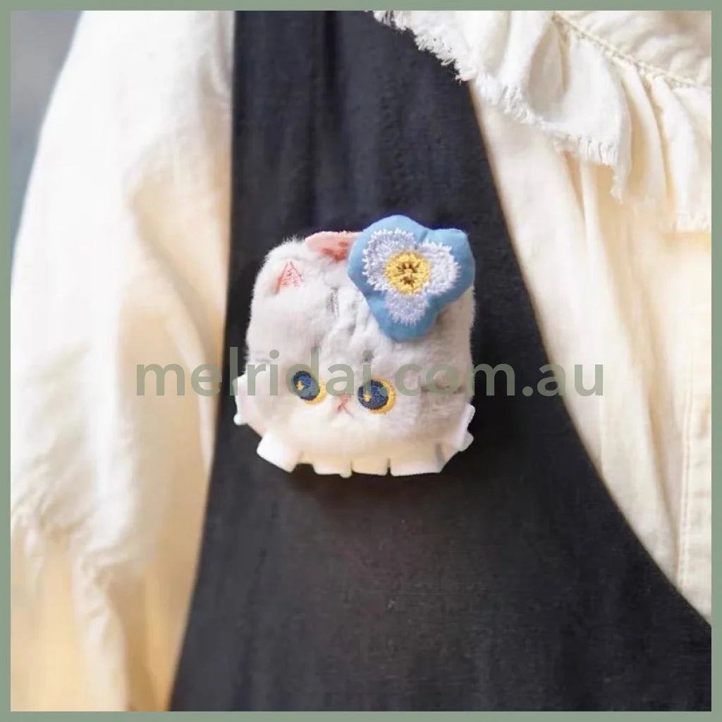 Mewji♡Cat Mascot Brooch 妙吉猫 毛绒猫咪造型胸针 配饰 Gy 银渐层