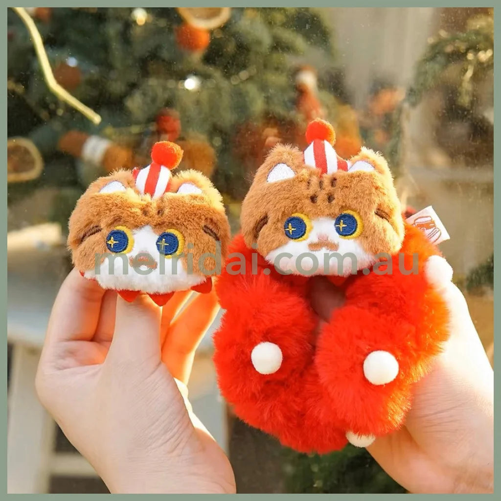 Mewji♡Cat Mascot Scrunchie Hair Tie 妙吉猫 毛茸茸大肠发圈/头绳