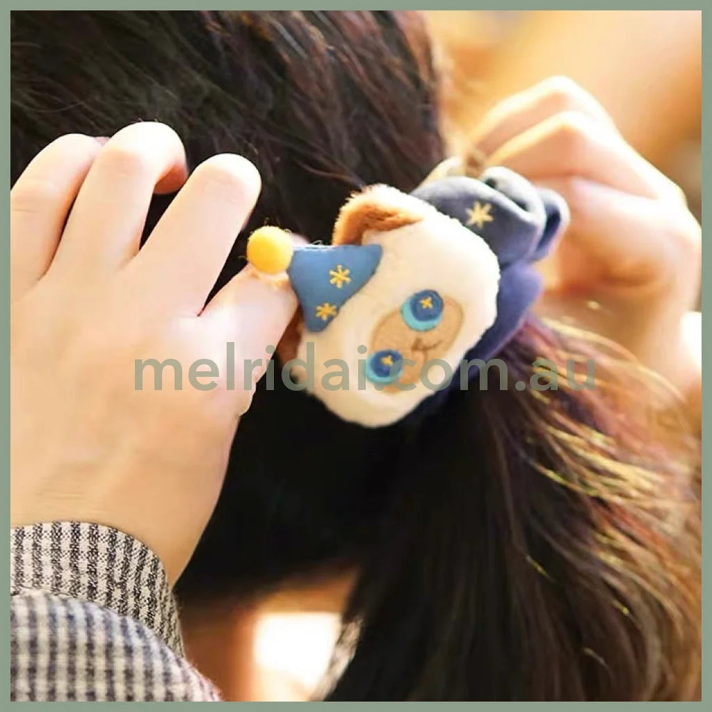 Mewji♡Cat Mascot Scrunchie Hair Tie 妙吉猫 毛茸茸大肠发圈/头绳 Be 暹罗