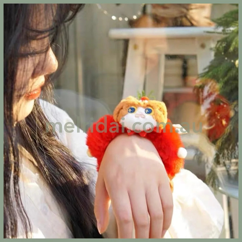 Mewji♡Cat Mascot Scrunchie Hair Tie 妙吉猫 毛茸茸大肠发圈/头绳 Bn 狸花猫