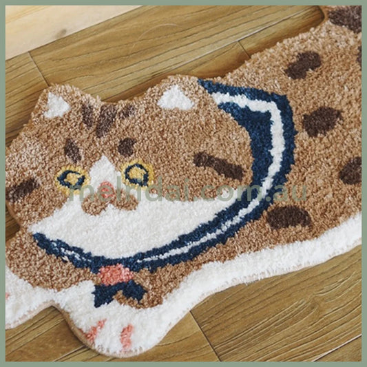 Mewjicat-Shaped Floor Rug(Bn) ///