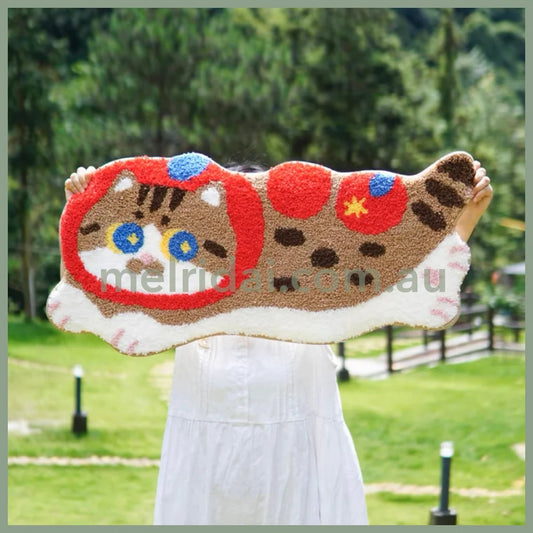 Mewji♡Cat-Shaped Floor Rug 44 X 94Cm (Apple)