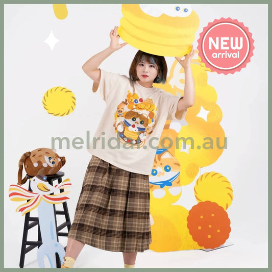 MEWJI♡ Cat Tee T-shirt (Beige)
