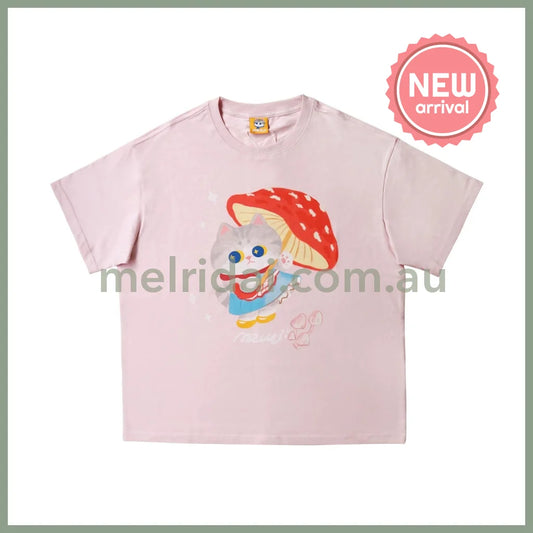 MEWJI♡ Cat Tee T-shirt (Pink)