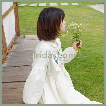 Mewji Dress One-Piece (Wh) Free Size 100% Cotton