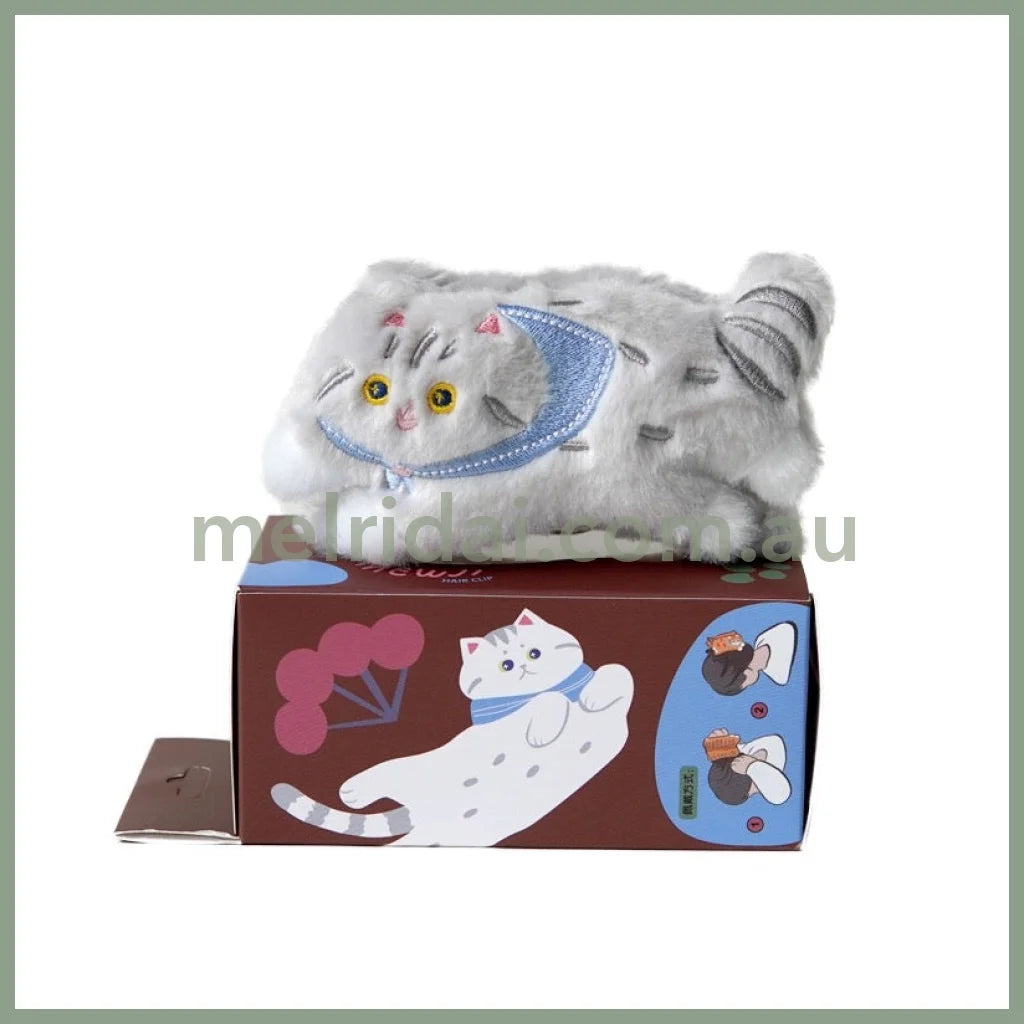 Mewji Fluffy Cat Hair Claw Clip (Gy)