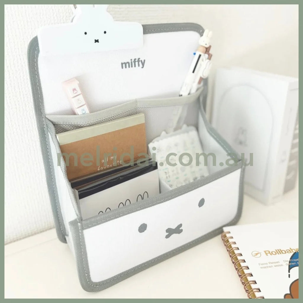 MIFFY | Car Headrest Backseat Organizer Multi Pocket 22.5×25.5×9cm (White)