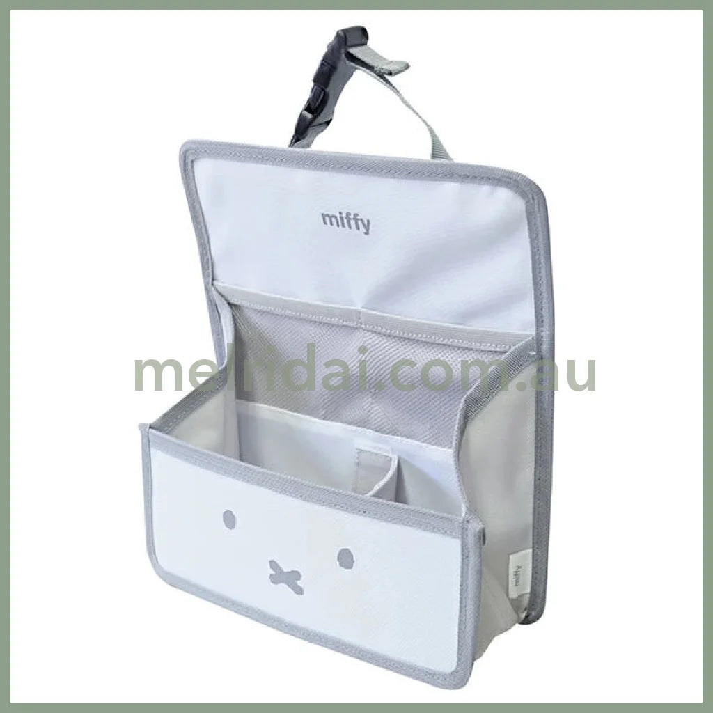MIFFY | Car Headrest Backseat Organizer Multi Pocket 22.5×25.5×9cm (White)
