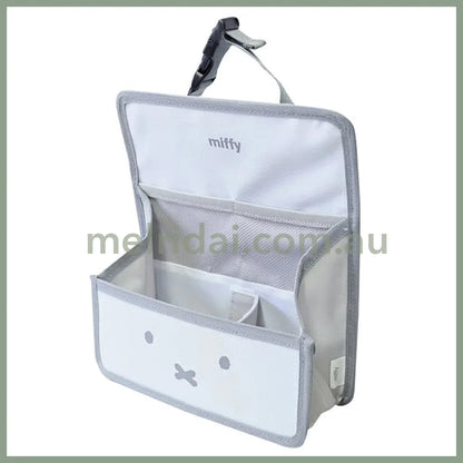 MIFFY | Car Headrest Backseat Organizer Multi Pocket 22.5×25.5×9cm (White)