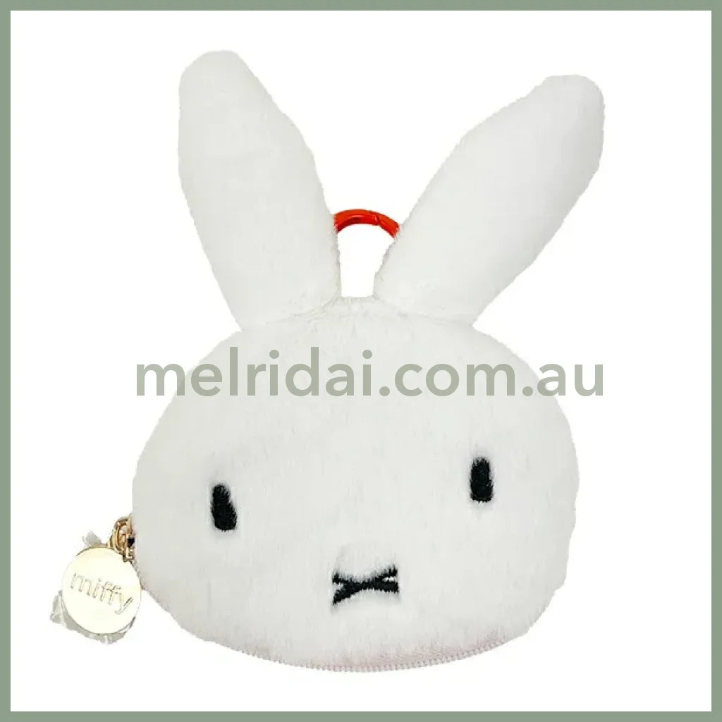 MIFFY | Crown Fluffy Coin Purse Mini Pouch with Carabiner 15cm x 9.5cm x 2.5cm (70th Anniversary)