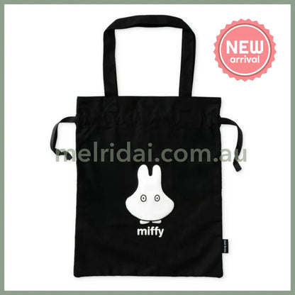 MIFFY | Drawstring Tote Bag 390 x 330mm (Black Ghost)