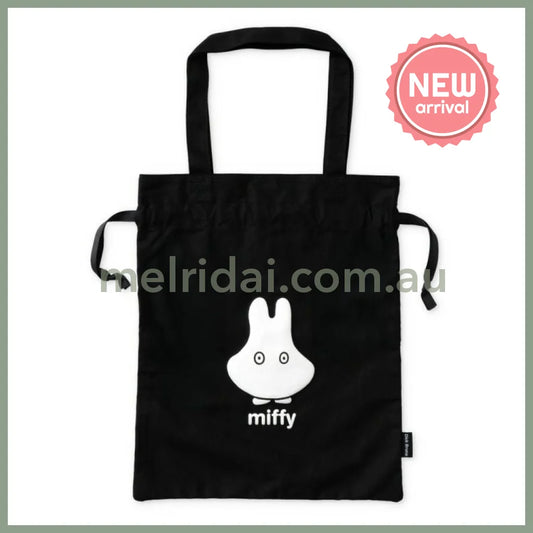 MIFFY | Drawstring Tote Bag 390 x 330mm (Black Ghost)