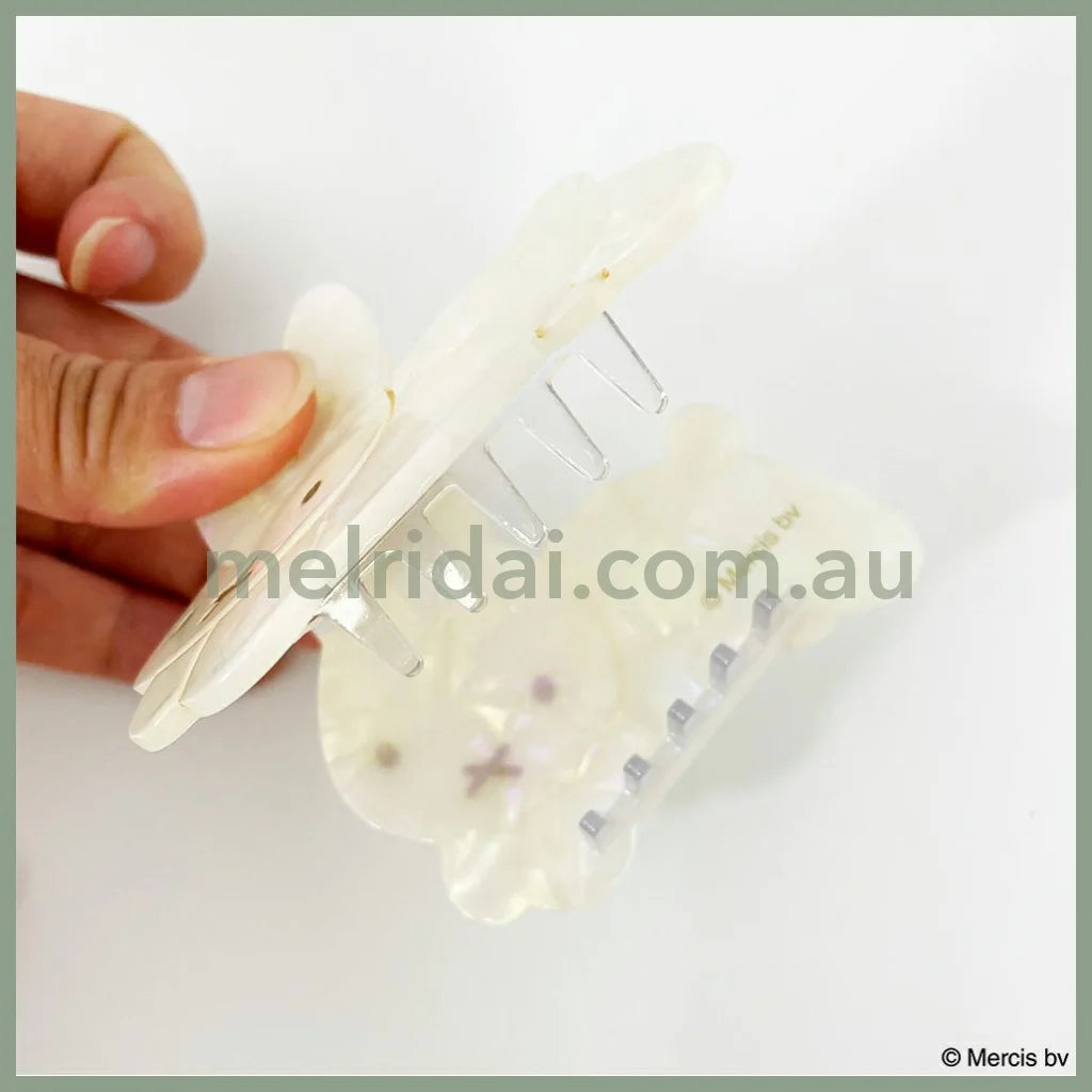 Miffy | Pearl Acrylic Hair Claw Clip (Marble Series) 米菲 可爱鲨鱼夹（大理石系列）