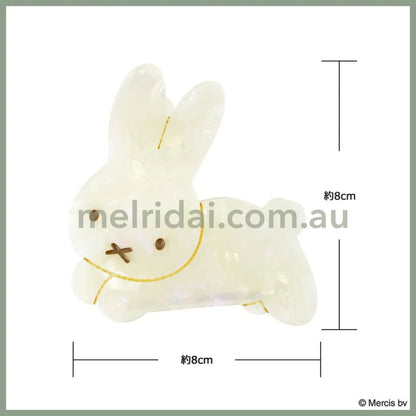 Miffy | Pearl Acrylic Hair Claw Clip (Marble Series) 米菲 可爱鲨鱼夹（大理石系列） Miffy