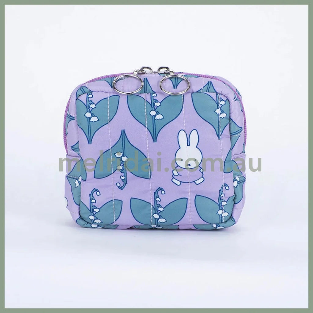 MIFFY x HEMING’S | Quilted Square Pouch 120 x 110 x 50mm (Lily)