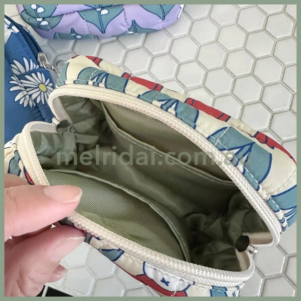 MIFFY x HEMING’S | Quilted Square Pouch 120 x 110 x 50mm (Tulip)