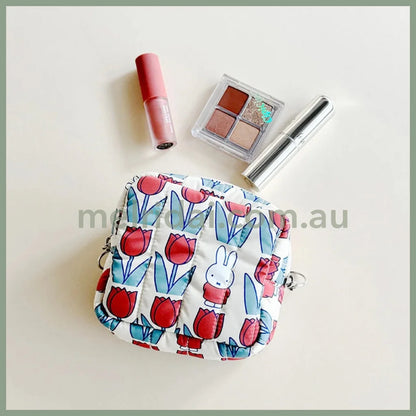 MIFFY x HEMING’S | Quilted Square Pouch 120 x 110 x 50mm (Tulip)