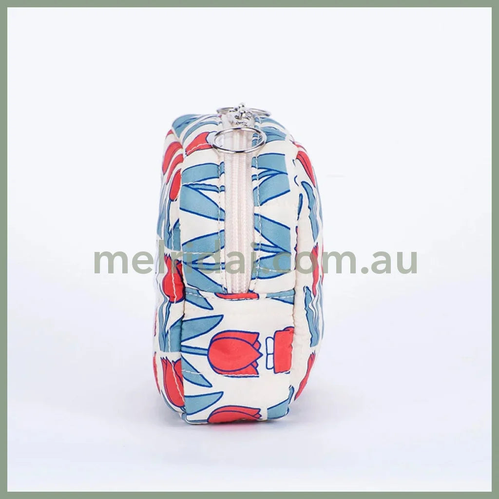 MIFFY x HEMING’S | Quilted Square Pouch 120 x 110 x 50mm (Tulip)