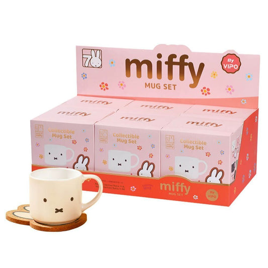 VIPO x Miffy | 70th Anniversary Ceramic Mug & Coaster Set Blind Box. (order six for complete box)