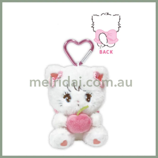 Mikko Illustrations | Mofumofu Fluffy Mascot Holder Plush Keychain with Carabiner Keychain H160×W100×D110mm (Mousse