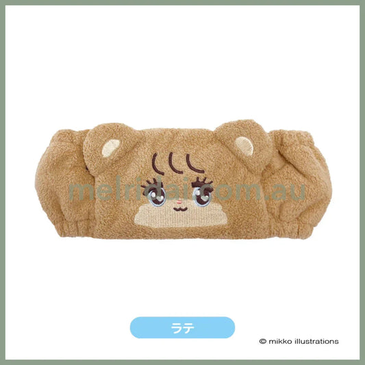 Mikko Illustrations | Mofumofu Hairband Hair Band H120 x W230 x D45mm (Latte Ribbon)