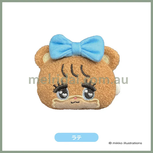Mikko Illustrations | Plush Badge 62×80×30mm (Latte Ribbon)