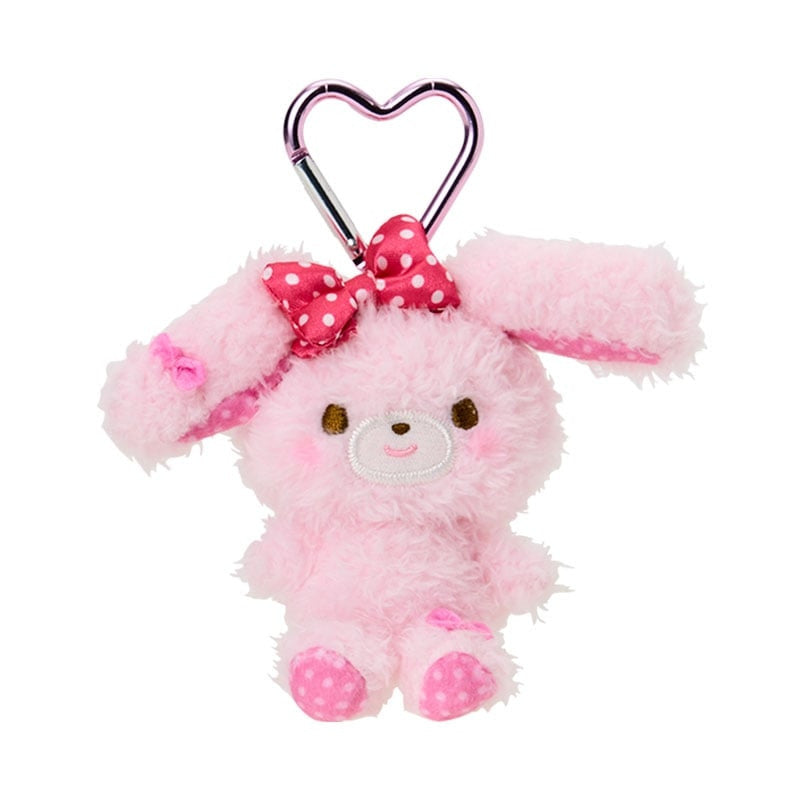 SANRIO | Bonbonribbon Plush Mini Mascot Holder with Heart Carabiner Bag Charm 6×4×10cm