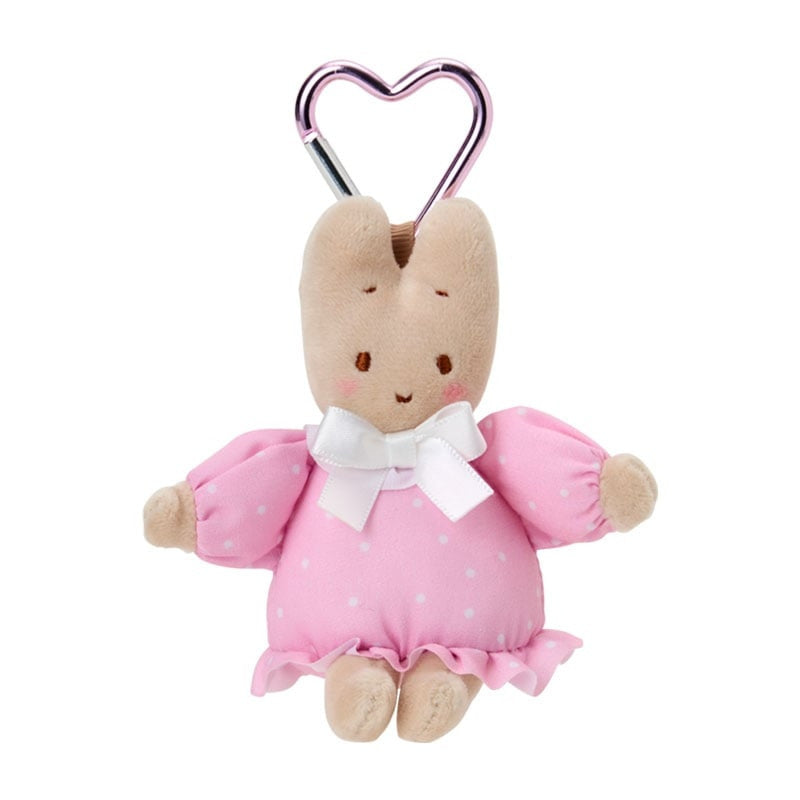 SANRIO | Marron Cream Plush Mini Mascot Holder with Heart Carabiner Bag Charm 6×4×10cm