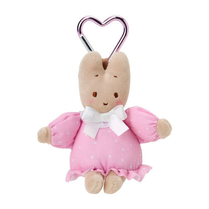 SANRIO | Marron Cream Plush Mini Mascot Holder with Heart Carabiner Bag Charm 6×4×10cm