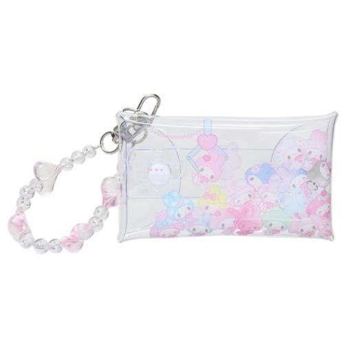 SANRIO | Clear Multi Case with Colorful Bead Chain 110×60×20mm (My Melody 50th Anniversary)