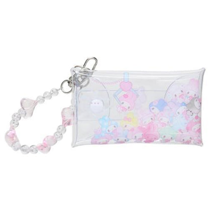 SANRIO | Clear Multi Case with Colorful Bead Chain 110×60×20mm (My Melody 50th Anniversary)