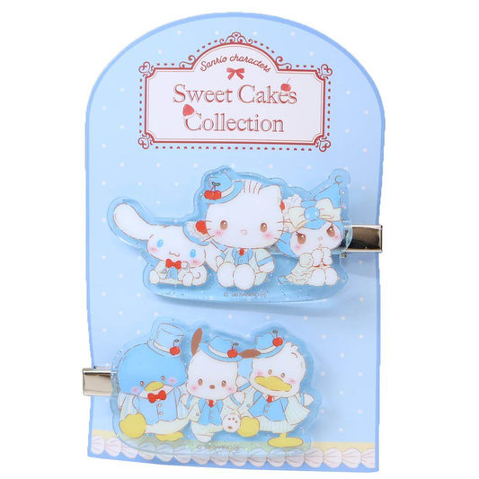 SANRIO | Acrylic Hair Clip Multi-clip 75x40x10mm (Sweet Cake Collection)