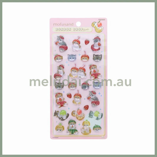 MOFUSAND | Bonbon Drop Seal 3D Sticker 200×95×7mm (Cats Cherry Fruit Nyan)