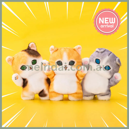 MOFUSAND | Brown and White Standing Plush Toy Plush Doll 175×120×100mm (Hyokkori! Tachimasu Nyan)
