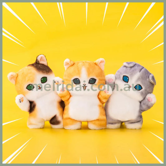 MOFUSAND | Brown and White Standing Plush Toy Plush Doll 175×120×100mm (Hyokkori! Tachimasu Nyan)