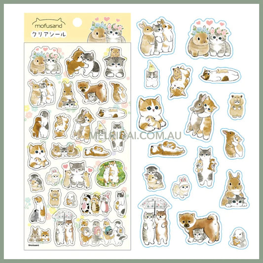 Mofusand | Cat Clear Seal Sticker 90×175mm (028)