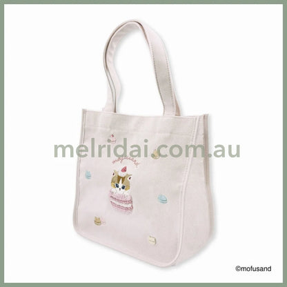 Mofusand | Cat Mini Tote Bag 250×250×120Mm (Macaron Nyan Pastel Pink)