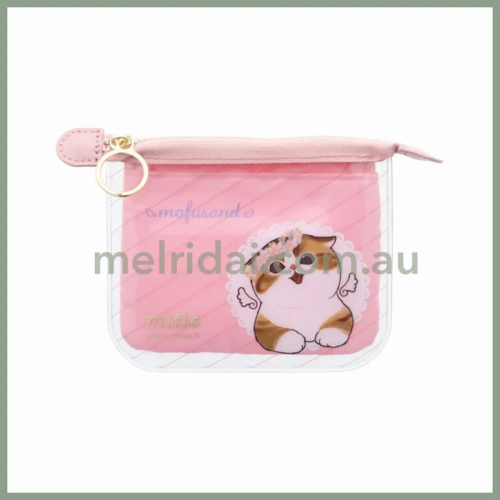 MOFUSAND | Clear Pouch Mini Flat MITTE H100×W170×D10mm (Angel Nyan)