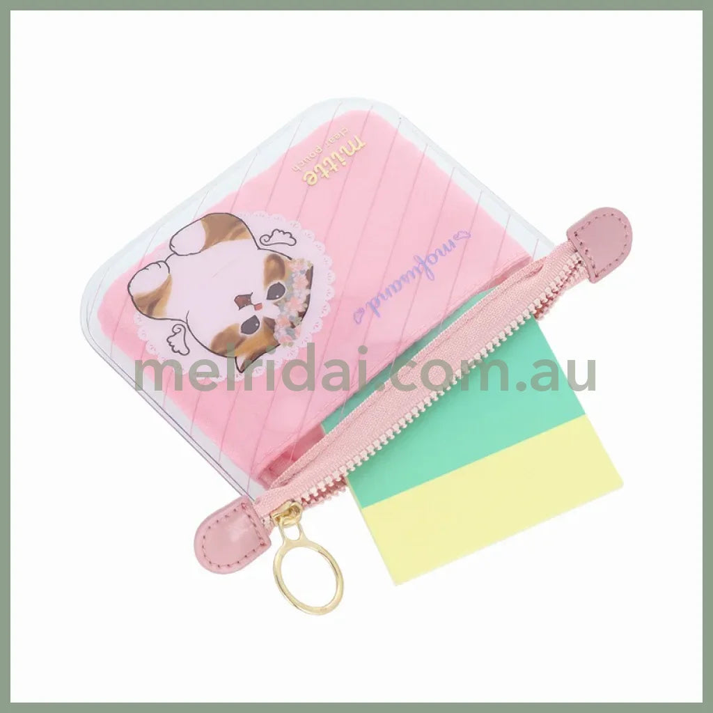 MOFUSAND | Clear Pouch Mini Flat MITTE H100×W170×D10mm (Angel Nyan)