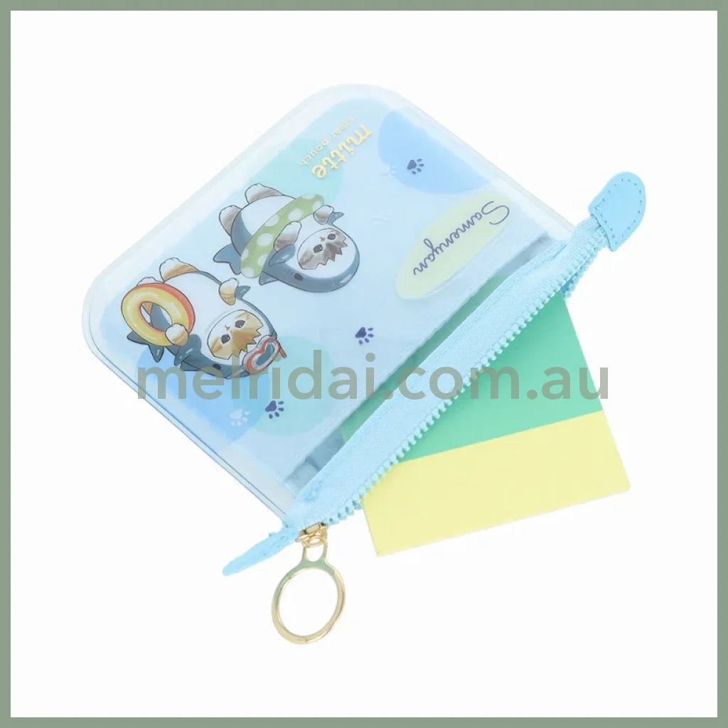 MOFUSAND | Clear Pouch Mini Flat MITTE H100×W170×D10mm (Shark)