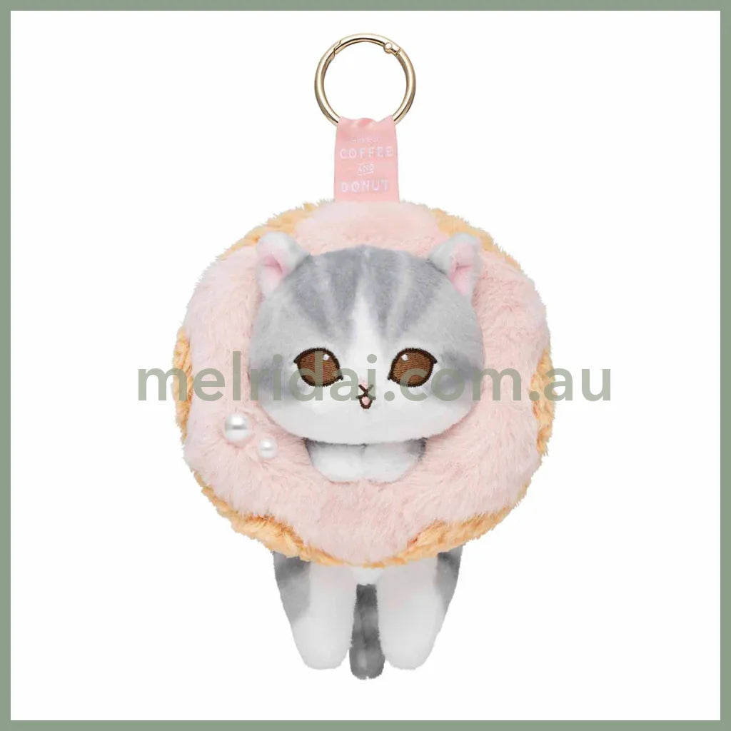 MOFUSAND | COFFEE AND DONUTS Mascot Keychain Bag Charm 130x130x160mm (Strawberry Cream)