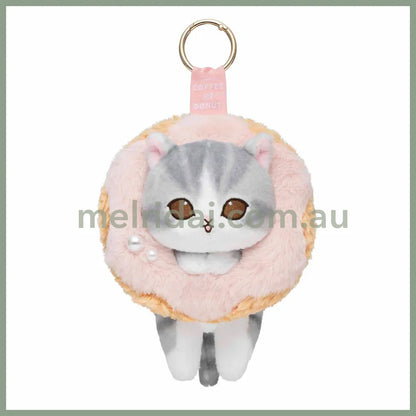 MOFUSAND | COFFEE AND DONUTS Mascot Keychain Bag Charm 130x130x160mm (Strawberry Cream)